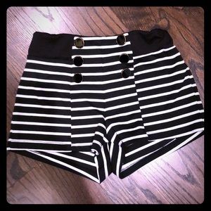 High waisted sailor shorts